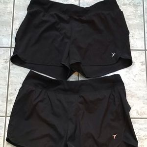 2 pairs of Old Navy Active shorts • Black • Size L